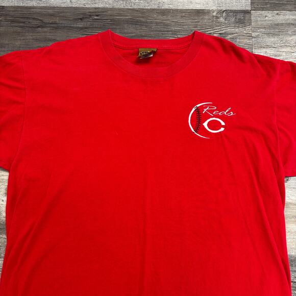 Vintage‎ 90s Nutmeg Mills Cincinnati Reds MLB Red Mens XL Baseball T-Shirt USA - Picture 1 of 8